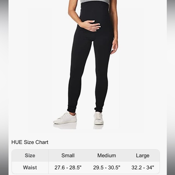 NWT Black Hue Maternity Leggings, Large - Picture 3 of 5
